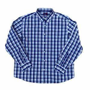 UNTUCKit Wrinkle Free Plaid Blue Pomerol WF Shirt
